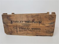Vtg Stanley Hardware Wood Crate