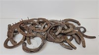 (34) Horseshoes And Pieces For Crafts/Iron Work