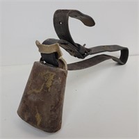 5" Brass Cowbell With Leather Strap/Collar