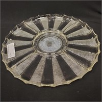 1930s Depression Glass Dewdrop Divided Platter