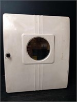 Vintage Metal Continuous Towel Cabinet w/ Mirror