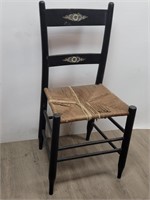 Vtg/Antique Woven Seat Chair For Restoration