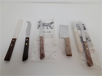 (5) New Old Stock Vintage Cheese Knives