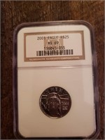 2001 Eagle P$25 MS69 Platinum Coin
