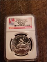2014 Canada Silver PP69 Mattle coin NGC