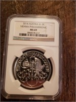 2014 Austria MS69 NGC Silver Coin