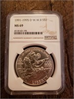 1991-1995 D WWII MS69 NGC