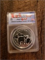 2011 Canadian Wildlife Grizzly MS69 ANACS