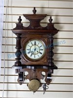 German wall clock manufactured by Adolph Hummel