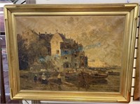 Original oil canvas signed "R. Weber"