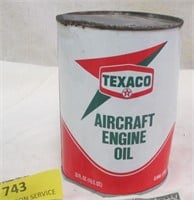 Texacp Aircraft Oil Full QT Can
