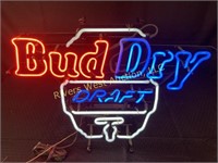 Bud Dry Draft Neon Beer Sign