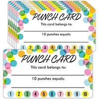 New Youngever Punch Cards 200 Pack, Incentive L