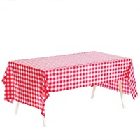NEW - 6 pcs disposable plastic table cloth (red