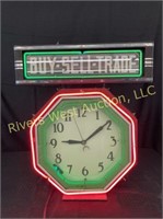 Buy-Sell-Trade Neon Clock