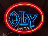 OLY On Tap Neon Beer Sign