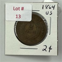 1864 U.S. Two Cent Piece