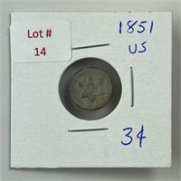 1851 U.S. Three Cent Piece