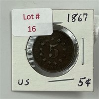 1867 U.S. Shield Nickel