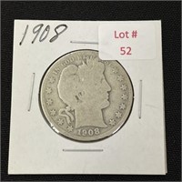 1908 Barber Half Dollar