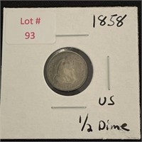 1858 U.S. Half Dime
