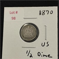 1870 U.S. Half Dime