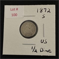 1872-S U.S. Half Dime