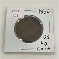 1850 U.S. Large Cent, Drilled
