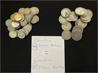 64 Canadian Silver Coins