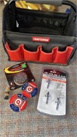 CRAFTSMAN TOOL TOTE WITH CROSMAN 177 , RED FIRE