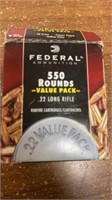 BOX OF FEDERAL 550 22 LONG RIFLE BULLETS