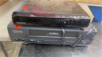 MAGNAVOX DVD PLAYER AND EMERSON VHS PLAYER