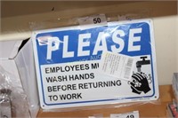 PLEASE WASH HANDS SIGN