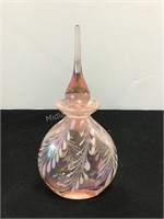 Beautiful Pink Glass Perfume Bottle