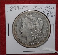 1893-CC Morgan Silver Dollar   Key Date