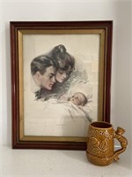 Vintage Framed Print and Colorado Mug
