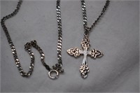 Sterling Silver Avon Cross Necklace