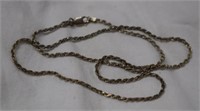 18" Sterling Silver Rope Chain Necklace
