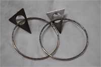 Sterling Silver Large Hoop Earrings