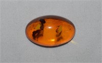 6.37ctw Oval Orange Amber Cabochon  22 x 14 mm