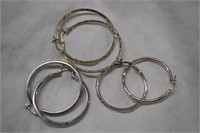 (3) Pairs of Sterling Silver Hoop Earrings