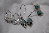 (3) Pairs of Sterling Silver Earrings