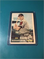 1957 Topps #133 Del Crandall – Milwaukee Braves