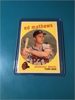 1959 Topps #450 Ed Mathews – Milwaukee Braves Eddi