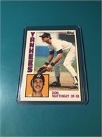 1984 Topps Don Mattingly ROOKIE CARD - New York Ya