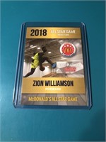 RARE 2018 Zion Williamson Gold Phenoms ROOKIE CARD
