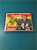 1968 Topps Donny Anderson ROOKIE CARD – Packers Te