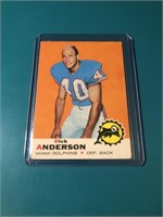 1969 Topps Dick Anderson ROOKIE CARD – Miami Dolph