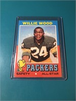 1971 Topps Willie Wood – Green Bay Packers USC Tro