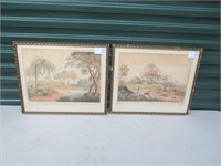 PR GILT FRAMED HUNTING PRINTS